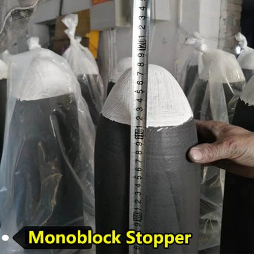 tundish monoblock stopper