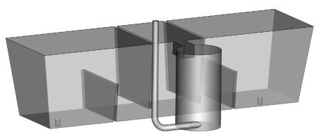 Fig.4 Schematic diagram ofs wirling tundish